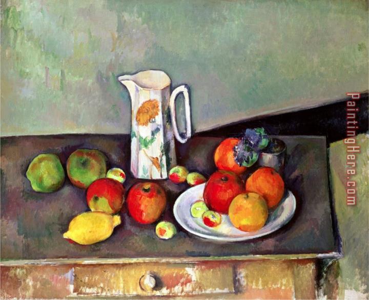Paul Cezanne Still Life with Milkjug And Fruit Circa 1886 90